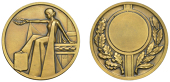 FRANCE, Femme avec couronne [Female with Wreath], c. 1935, an Art Déco bronze award medal by Mazzoni for A. Augis,...