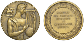 FRANCE/NETHERLANDS, Orphée avec la lyre [Orpheus with Lyre], c. 1935, an Art Déco bronze award medal by J.-D.-L....