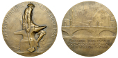 BELGIUM, Exposition Internationale de Liège, 1930, a bronze medal by J. Witterwulghe and L.-H. Dupont for Fisch,...