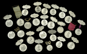 England, Centenary of Sunday Schools, 1880, white metal medals (11), unsigned, rev. “Jesus said suffer the little...