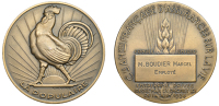FRANCE, La Populaire, 1938, an Art Déco bronze award medal by R. Delamarre for Arthus-Bertrand on behalf of the...
