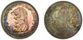 Amlwch, Parys Mine Co, Specimen Penny, 1788, druid’s head left encircled by thin wreath of 24 acorns, rev. pm co...