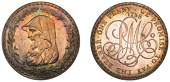 Amlwch, Parys Mine Co, Specimen Penny, 1788, druid’s head left encircled by thin wreath of 24 acorns, rev. pm co...