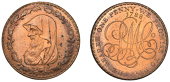 Amlwch, Parys Mine Co, Penny, 1788, druid’s head left encircled by thin wreath of 17 single acorns, rev. pm co...