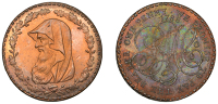 Amlwch, Parys Mine Co, Penny, 1788, druid’s head left encircled by thin wreath of 17 single acorns, rev. pm co...