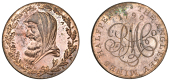 Amlwch, Parys Mine Co, Pattern Halfpenny, 1790, by R. Dumarest for M. Boulton, in copper, druid’s head left...