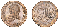 Amlwch, Parys Mine Co, Pattern Halfpenny, 1790, by R. Dumarest for M. Boulton, in copper, druid’s head left...