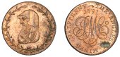 Amlwch, Parys Mine Co, Halfpenny, 1791, uncertain manufacturer (early Boulton?), druid’s head left encircled by...