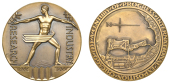 U.S.A., International Exposition, Chicago, 1933, an Art Déco medium bronze medal by E.R. Zettler for Medallic Art...