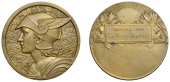 FRANCE, Gallia, 1933, an Art Déco bronze award medal by E. Fraisse and H.-A.-A. Dubois for Le Petit Journal,...