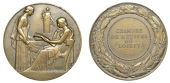 FRANCE, Étudiants en droit [Law Students], c. 1940, an Art Déco bronze award medal by J.-E.-L. de Vernon adapted...