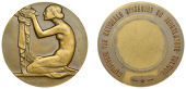 BELGIUM/NETHERLANDS, Gratitude, c. 1925 [struck 1974-88], a uniface Art Déco bronze award medal by G. Verbanck for...