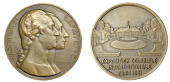 FRANCE/U.S.A., Exposition Coloniale Internationale, Paris, 1931, a bronze medal by M. Delannoy, conjoined busts of...
