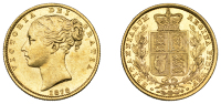 Australia, Victoria, Sovereign, 1878s, Sydney, shield rev. (Hill 74; S 3855). Lustrous with a prooflike reverse,...