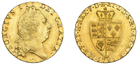 George III (1760-1820), Pre-1816 issues, Guinea, 1797, fifth bust right, rev. crowned, spade-shaped shield of arms...
