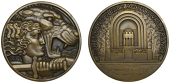 FRANCE, Monument aux Morts de Rauba Capeau, Nice [Erection of the War Memorial], 1928, an Art Déco bronze medal by...