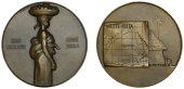 FRANCE, Exposition Coloniale Internationale, Paris, 1931, Haute-Volta, a bronze medal by E.-A. Monier, mother...