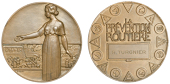 FRANCE, La Prévention Routière [Road Safety Association], 1950, a bronze award medal by P. Turin, robed female...