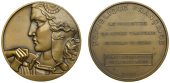FRANCE, République Française, 1946, an Art Déco bronze award medal by P. Turin for Le Ministre des anciens...