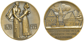 FRANCE, Tricentenaire de la Réunion de l’Alsace à la France, 1939 [struck 1942], a bronze medal by P. Turin,...