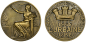 FRANCE, Centenaire de L’Urbaine, 1938, an Art Déco bronze medal by L.-G. Bazor, robed figure of Cybèle seated...