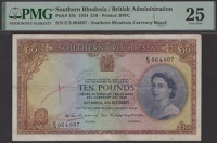 Southern Rhodesia Currency Board, £10, 10 March 1954, serial number E/3 064807, Pechey and Grafftey-Smith...