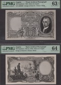 Banco de Angola, De La Rue archival photographs showing designs for the obverse (1) and reverse (4) of 100...