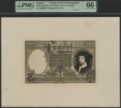 Banco de Angola, De La Rue archival photographs showing designs for the obverse and reverse of 1000 Angolares, 1...