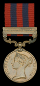 India General Service 1854-95, 1 clasp, Chin-Lushai 1889-90, bronze issue (304 Muleteer Rama Pandoo Comt. Transport....