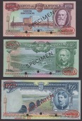 Banco de Angola, specimen 20, 50 and 100 Escudos, 15 August 1956, serial numbers 1VA 000000, 20B0 0000000 and 10Un...