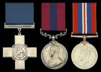 An inter-War George Cross (converted E.G.M.), Great War ‘Western Front’ D.C.M. group of three awarded to Warrant...