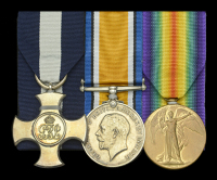 A Great War D.S.C. group of three awarded to Lieutenant F. C. Smith, Royal Naval Air Service and Royal Air Force,...