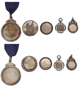 Scotland, Arbroath St Mary’s Church Sunday School, a silver award medal awarded for Scholarship, rev. named (Frank...