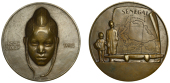 FRANCE, Exposition Coloniale Internationale, Paris, 1931, Sénégal, an Art Déco bronze medal by E.-A. Monier,...