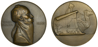 FRANCE, Exposition Coloniale Internationale, Paris, 1931 [executed 1930], Niger, an Art Déco bronze medal by E.-A....