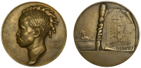 FRANCE, Exposition Coloniale Internationale, Paris, 1931, Dahomey, an Art Déco bronze medal by E.-A. Monier, bust...