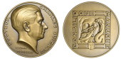 FRANCE, Charles Buizard, 1932, an Art Déco bronze medal by P. Turin, bust right, rev. robed figure of Hygeia to...