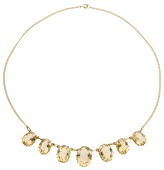 A 9ct gold and citrine fringe necklace, 1965, the oval-cut citrines suspended by a fine curb-link chain, maker’s...
