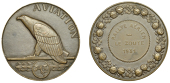 FRANCE/BELGIUM, Aviation, 1924, an Art Deco bronze award medal by C.-L.-L. Mascaux for Arthus-Bertrand, eagle...