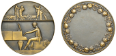 FRANCE, Pastorale, c. 1925, an Art Déco bronze award medal by C.-L.-L. Mascaux for Arthus-Bertrand, couple dancing...