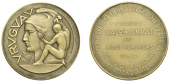 URUGUAY, Uruguay, 1940, an Art Déco light bronze medal by E. Prati for the Ministerio de Instruccion Publica,...