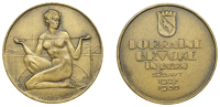 SWITZERLAND, Fertigstellung der Lorraine-Brücke, Berne [Completion of the Lorraine Bridge], 1930, a light bronze...