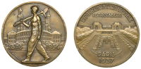 FRANCE, Exposition International des Arts et Techniques, Paris, 1937, an Art Déco bronze medal by R-R.-A. Bénard,...