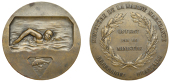 FRANCE, Nageur [Swimmer], 1930, a bronze award medal by Fraisse-Demey and A. Lafleur for the Ministére de la Marine...