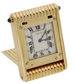 Cartier. A gold rectangular purse / travel timepiece, Ref. 5463, circa 1955.
Movement: manual winding, 18 jewels,...