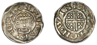 John (1199-1216), Penny, class Vb1, Winchester, Adam, adam · on · win, curls 3/3, 1.38g/11h (SCBI Mass 1596, same...