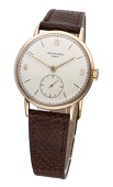 Patek Philippe. A pink gold wristwatch, Ref. 1513, circa 1945.
Movement: cal. 12-120, manual winding, 18 jewels,...