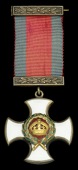 Distinguished Service Order, G.V.R., silver-gilt and enamel, with integral top riband bar, in Garrard, London, case...