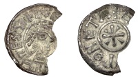 Kings of Mercia, Coenwulf (796-821), Penny, Canterbury, Eoba, Group IIA, Cross-and-wedges type, coe[nwvlf] rexm...
