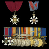 The impressive Great War C.B., C.M.G., Boer War D.S.O., and M.V.O. group of twelve awarded to Brigadier-General...